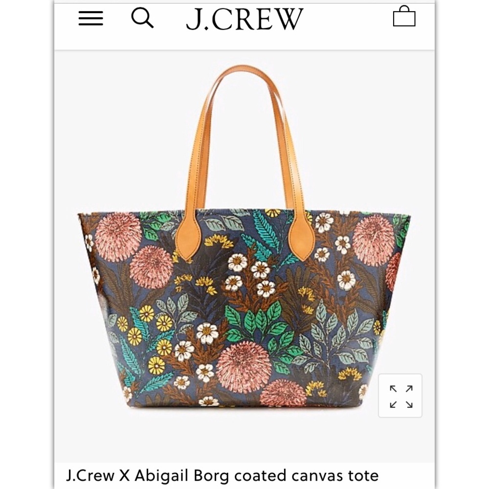 NWT J.Crew X Abigail Borg Canvas Tote